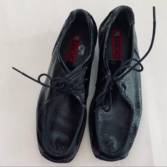 🆕JOE SANCHEZ black patent leather moccasin sz 7 - Picture 2 of 8